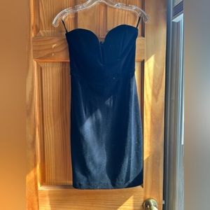 Bardot velvet strapless mini dress size S